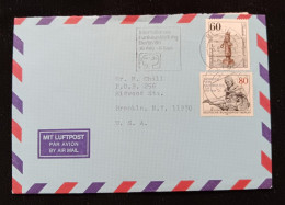 C) 1985. GERMANY. AIRMAIL ENVELOPE SENT TO USA. DOUBLE STAMP. XF - Other & Unclassified