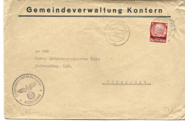Brief Von Der Gemeindeverwaltung Kontern Nach Luxemburg - 1940-1944 Ocupación Alemana