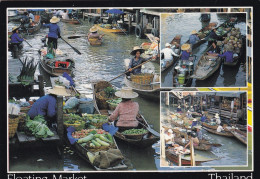 THAILANDE.. BANGKOK (ENVOYE DE) ." FLOATING MARKET ". ANNEE 2002 + TEXTE + TIMBRES + TAXE - Tailandia
