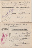 Lettre + Enveloppe D'un Prisonnier De Guerre Français Au Camp De Dülmen I Westf. - Oorlog 1914-18