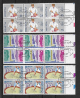 Schweiz 1987 Jahresereignisse Mi.Nr. 1351/53 Kpl. 6er Blocksatz Gestempelt - Oblitérés