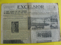 Journal Excelsior Du 15 Juillet 1931.exposition Coloniale Crise Financière En Allemagne - Autres & Non Classés