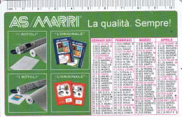 Calendarietto - As - Marri - Anno 2001 - Small : 2001-...