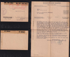 Bizone 1947 AFS 75Pf Censor Freistempler Meter Brief FRANKFURT X TEL AVIV Palästina Israel Judaica Text !!! - Covers & Documents
