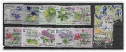 Suède 2022 N°3401/3412 Oblitérés Fleurs - Used Stamps