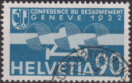1932 Flugpost Schweiz ⵙ Zum:CH F18, Mi:CH 258,Yt:CH.PA18, Stilisiertes Flugzeug - Usati