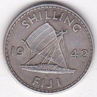Fidji. 1 Shilling 1942 S George IV , En Argent, KM# 12.a - Figi