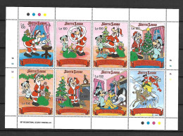 Disney Sierra Leone 1990 Cristmas Sheetlet #3 MNH - Disney