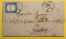 1862  PESARO 20 CENT  X GUBBIO - Sardegna