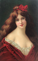 Portrait De Femme - CPA Illustration Couleur - 1900-1949