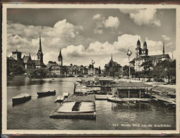 11294578 Zuerich Blick Von Quaibruecke Stege Boote Zuerich - Sonstige & Ohne Zuordnung