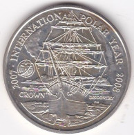 Iles Malouines 1 Crown 2007, International Polar Year, Élisabeth II ,Navire,  En Argent . Silver Proof - Falkland Islands