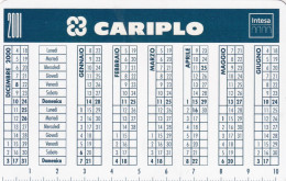 Calendarietto - Cariplo - Intesa - Anno 2001 - Tamaño Pequeño : 2001-...