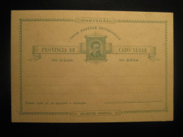CABO VERDE 30 Reis UPU Bilhete Postal Postal Stationery Card Folded Slight Faults Portuguese Colonies Portugal Area - Kaapverdische Eilanden
