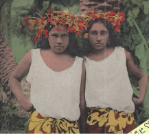 Océanie**Polynésie***Jeunes Femmes De Raiatea (Iles Sous Le Vent De Tahiti -  Colorisée) - French Polynesia