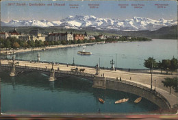 11294442 Zuerich Bruecke Boote Schiffe Alpen Zuerich - Autres & Non Classés