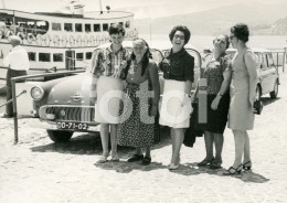 1967 REAL PHOTO FOTO AMATEUR CACILHEIRO MIRATEJO OPEL REKORD SETUBAL PORTUGAL AT324 - Boats