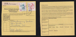 BRD Bund 1992 Paketkarte 500Pf + 20Pf BREDDORF X GARBSEN - Cartas & Documentos