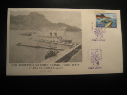 CABO VERDE 1968 S. Vicente Big Harbor Ship Maritime FDC Cancel Cover Portuguese Colonies Portugal Area - Kapverdische Inseln