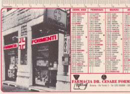 Calendarietto - Farmacia - Formentini - Brescia - Anno 2001 - Petit Format : 2001-...