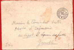 ENVELOPPE MILITAIRE AVEC CACHET TRESOR ET POSTES LE 07 JANVIER 1915 - SECTEUR POSTAL 120 -  (07  A L' ENVERS) - Covers & Documents