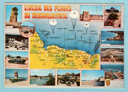 CP 14 - Débarquement En Normandie - Circuit Des Plages Du Débarquement - Multivues - Carte Géographique - Other & Unclassified