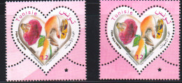 2024-Tunisie- Fête Des Mères -Femme- Enfant- Rose- Papillon- Mains- 2 V Variété De Couleur 2V -.MNH****** - Tunisia (1956-...)