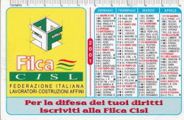 Calendarietto - Filca - Cisl - Anno 2001 - Tamaño Pequeño : 2001-...