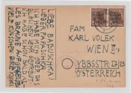Maschinenaufdruck Arb.-S. 2x 15Pfg. Auf Auslands-Postkarte - Sonstige & Ohne Zuordnung