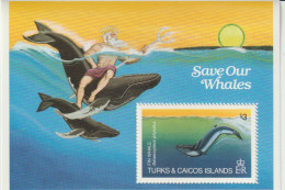 Turks&Caicos "Rettet Die Wale" Block - Ballenas