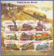 Dominica "Züge Der Welt (II), Kleinbogen - Trains