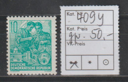 DDR Spezial: 10 Pfg. Fünfjahrplan (II) Mit WZ Y, **, BPP-geprüft  - Abarten Und Kuriositäten