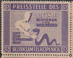 Vignette 1946 "Bekämpft Schieber Und Wucherer" - Sonstige & Ohne Zuordnung