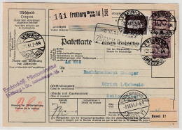 DR: Kompl. Auslands-Paketkarte Mit U.a. 80 Pfg. Hindenburg - Otros & Sin Clasificación