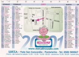 Calendarietto - Franchising Mercatino - Lucca - Anno 2001 - Tamaño Pequeño : 2001-...