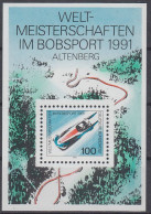 Deutschland Block 23 -  Weltmeisterschaften Im Bobsport - Altenberg 1991  ** - 1991-2000