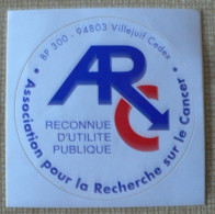 AUTOCOLLANT ARC - ASSOCIATION DE RECHERCHE CONTRE LE CANCER - Stickers