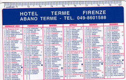 Calendarietto - Hotel Abano Terme - Firenze - Anno 2001 - Petit Format : 2001-...