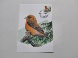 Carte Maximum Oiseaux De Buzin Avec Oblitération Temporaire Philabourse 14.06.2003 Beccroise Des Sapins - 1985-.. Vögel (Buzin)