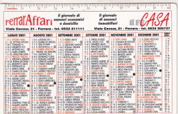 Calendarietto - Il Fe Casa - Ferrara - Anno 2001 - Formato Piccolo : 2001-...