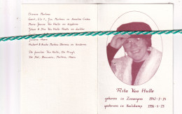 Rita Van Hulle, Zomergem 1942, Koolskamp 1996. Foto Dameshoed - Décès