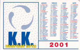 Calendarietto - K.k. - Martial Arts - Anno 2001 - Formato Piccolo : 2001-...