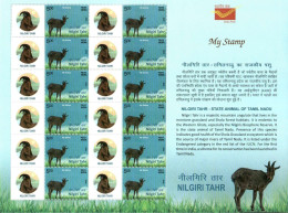 India 2024 Nilgiri Tahr Forest Goat Deer Animal Fauna Endangered (IUCN 3.1) Full Sheetlet MNH Inde Indien Tamil Nadu - Autres & Non Classés