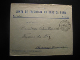 CABO DA PRAIA Terceira 1956 To Figueira Da Foz Angra Cancel Paid Faults Cover Portuguese Area Portugal AZORES Açores - Açores