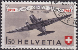 1944 Flugpost Schweiz ⵙ Zum:CH F40, Mi:CH 438,Yt:CH.PA39, 25 Jahre Schweizer Luftpost - Gebraucht