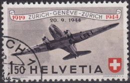 1944 Flugpost Schweiz ⵙ Zum:CH F40, Mi:CH 438,Yt:CH.PA39, 25 Jahre Schweizer Luftpost - Gebraucht