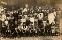 CP Carte Photo D'époque Photographie Vintage Enfant Groupe Classe Maitresse - Altri & Non Classificati