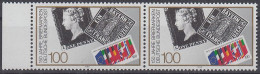 Deutschland Mi.Nr.1479 - 150 Jahre Briefmarken - Uk - Germany - Bayern - Waagerechtes Paar Mit Rand Links - Neufs