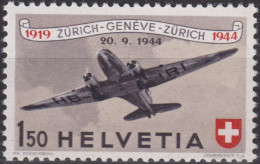 1944 Flugpost Schweiz ** Zum:CH F40, Mi:CH 438,Yt:CH.PA39, 25 Jahre Schweizer Luftpost - Nuovi