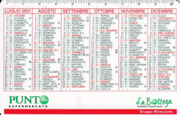 Calendarietto - Punto Supermercato - Anno 2001 - Petit Format : 2001-...